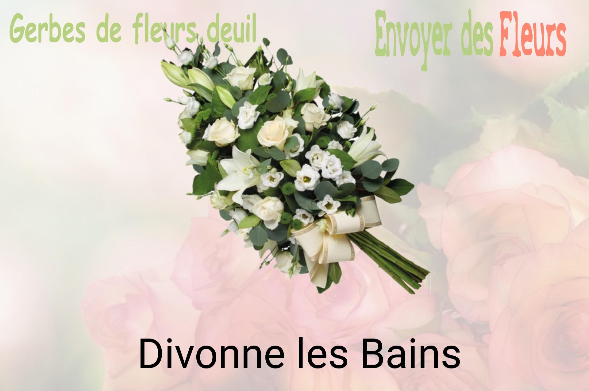 Gerbe de fleurs de deuil livrée à Divonne-les-Bains
